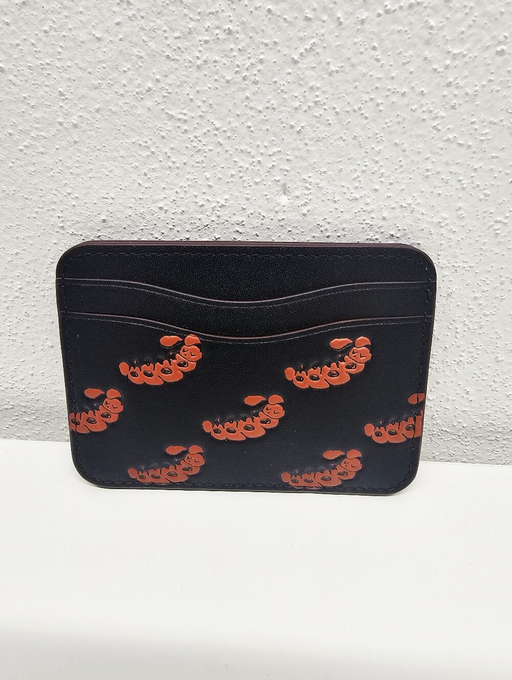 Coachtopia Wavy Card Case in Leather with Caterpillar Print Style No. CQ866